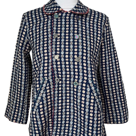 Péro by Aneeth Arora Reversible Wool Swing Coat, Jacket, Size 6-8/Med, Pockets! - Picture 1 of 12